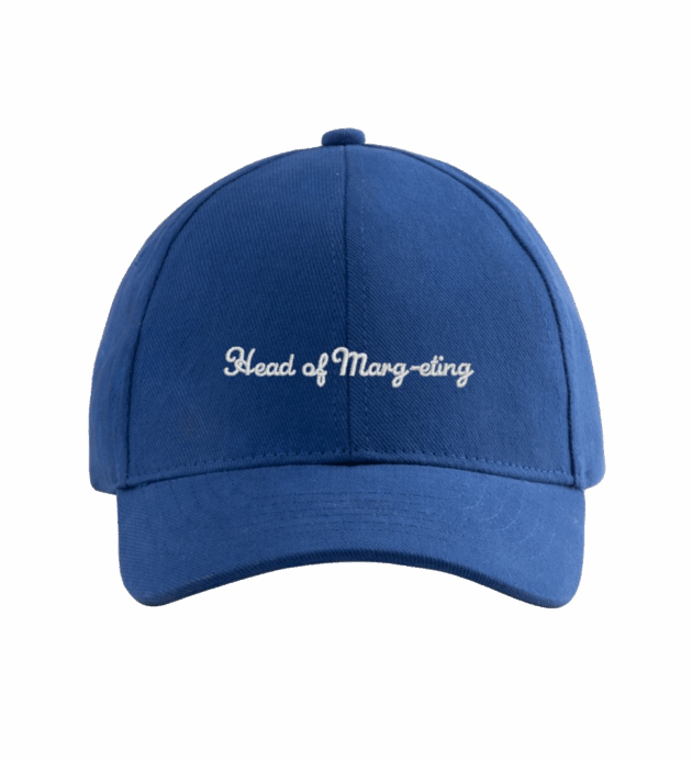 'Head of Marg-eting' cap